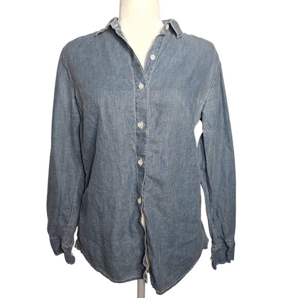 Tommy Bahama Womens Coastal Boho Linen Shirt Button Up Country Beachy Small P - Picture 1 of 10